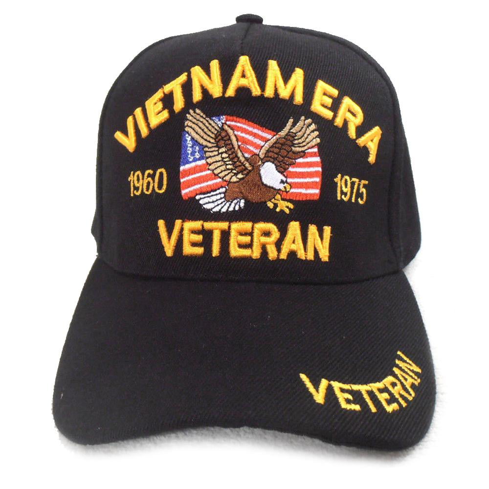 Black Baseball Cap with Eagle Vietnam Veteran Hat