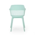 thumbnail image 5 of Noble House Azalea Plastic Patio Dining Arm Chair in Mint (Set of 2), 5 of 10