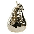 thumbnail image 1 of Urban Trends Collection: Ceramic Pear Figurine, Polished Chrome Finish, Champagne, 1 of 1