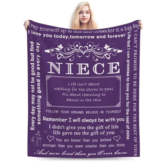 Niece Gifts from Auntie, Niece Blanket , Birthday Gift for Niece from Auntie 50x40