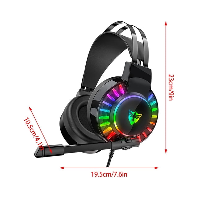 Para Pc G605 Micrófono Ps5 Auriculares Teléfono 3,5 Mm Gaming Con Cable Móvil Ajustable Con Rgb Auriculares