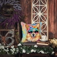 thumbnail image 3 of Pomeranian Hippie Dawg Fabric Decorative Pillow 18 in x 18 in, 3 of 5