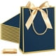 thumbnail image 1 of Bolsas de regalo Silkfly Thank You con asa, 23 x 18 x 8 cm, 12 unidades, azul marino, 1 of 7