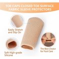 thumbnail image 2 of NOGIS Toe Caps Sleeves Cushions Protectors Tubes Fabric & Gel Lining Finger Toe Separator for Bunion, Hammer Toe, Callus, Corn, Blister (Medium, 4 Pack), 2 of 8