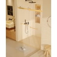 thumbnail image 2 of Tuekys 60"*72" Sliding Glass Shower Door, Stainless Steel Frameless Shower Door, Tempered Glass Shower Door with Seal Strip and Handle, 2 of 9