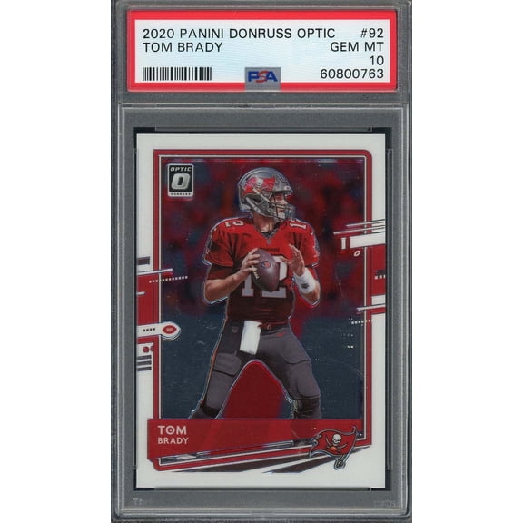 Tom Brady 2020 Panini Donruss Optic Football Card #92 Graded PSA 10