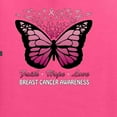 thumbnail image 6 of Wild Bobby Faith Hope Love Butterfly Ribbons Breast Cancer Awareness Men Tee, Neon Pink, Large, 6 of 6