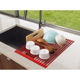 thumbnail image 2 of Zulay Kitchen 20.5” x 13” Roll Up Sink Drying Rack & Trivet - Silicone-Coated Stainless Steel Over Sink Rack, Red, 2 of 8