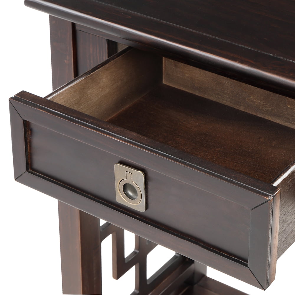 Lowestbest Classic Console Table, Bottom Shelf Console Sofa Table, Entryway Accent Sofa Table with 2 Drawers, Espresso Lowestbest Classic Console Table, Bottom Shelf Console Sofa Table, Entryway Accent Sofa Table with 2 Drawers, Espresso