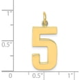 thumbnail image 4 of 14k Yellow Gold Large Polished Number 5 Charm - 20.88mm, 4 of 6