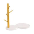thumbnail image 2 of Soporte para llaves, soporte para vasos, estante de almacenamiento decorativo de madera, organizador colgante, soporte de exhibición para la entrada calabaza blanca Gloria Bandeja de almacenamiento, 2 of 9