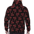 thumbnail image 7 of Wukai Red Snake Print Men Hoodies Fleece Sweatshirts Long Sleeve Sweaters Pullover Fall Outfits Winter Clothes-4X-Large, 7 of 7