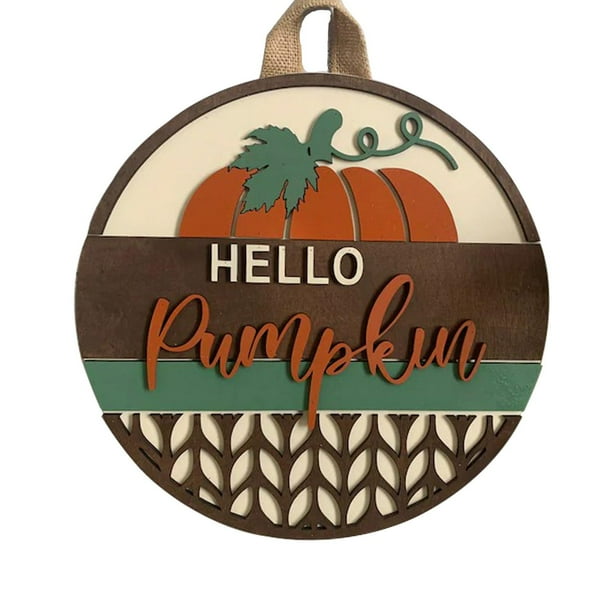 Bienvenida De Halloween Para Decoración De Puerta Delantera, Colgador De Puerta De Madera Rústica De 12 , Letreros Colgantes Para Puerta Delantera Para Decoración De Casa De Campo Scienceny HA041329-01