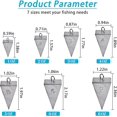 thumbnail image 4 of czcpp-Pyramid Sinker Fishing Weights Bullet Fishing Weight Saltwater Fishing Weight Sinker for Catfish Rig Ocean Surf Fishing Gear Tackle 1oz 2oz 3oz 4oz 5oz 6oz 8oz, 4 of 4