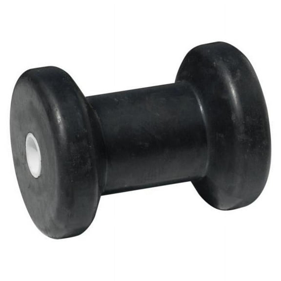 Tie Down Engineering 34-86480 4 in. Black Rubber Spool-Shaped Keel Roller for 0.62 in. Shaft