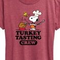 thumbnail image 3 of Peanuts - Turkey Tasting Crew - Women's Short Sleeve Graphic T-Shirt, 3 of 6