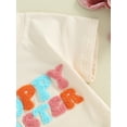 thumbnail image 6 of Infant Baby Girls Romper, Easter Short Sleeve Crew Neck Embroidery Letters Jumpsuit, 6 of 8