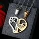 thumbnail image 2 of Collar colgante Zulema 2x316L Acero Inoxidable Rompecabezas Amor Corazón Llave Oro pareja, 2 of 8