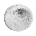 thumbnail image 4 of Tapis de Salon Rond Imitation Laine Européenne Diamètre 90 Blanc, 4 of 10