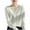 White, variant on Fiaer women button down sweaters plus size long sleeve v neck trendy cozy fall winter loose fit tops Yellow XL