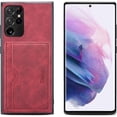 thumbnail image 3 of for Samsung Galaxy S22 Ultra Case, Slim PU Leather Wallet Case Credit Card Slot Holder Lightweight Protective Case with Kickstand for Samsung Galaxy S22 Ultra (Red), 3 of 11