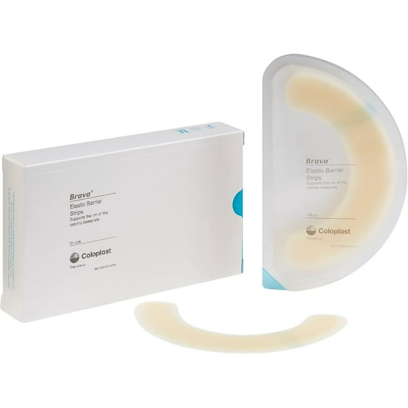 Brava Elastic Barrier Strips for Ostomy Care, 5-1/2", 20 Count