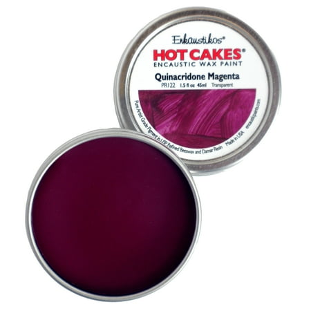 UPC: 0813043018631 | Enkaustikos Hot Cake Encaustic Wax Paint  1.5 oz. Tin  Quinacridone Magenta