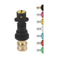 thumbnail image 1 of koolsoo High Pressure Washer Adapter Quick Connect Sturdy Replacement Part Accessories Cleaning Tool Pressure Washer Fitting for Car 7 Nozzle Set, 1 of 9