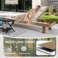 thumbnail image 4 of FHVIT Aluminum Chaise Lounge Chair Outdoor, Quick Assembly 4 Adjustable Backrest Patio Lounge Chair for Outside Poolside Beach Lawn Nature Wood, 4 of 10