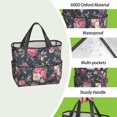thumbnail image 4 of Garden Tool Bag,Pioneer Flower Floral Print Pattern Garden Tool Organizer,Garden Gifts,Waterproof Multi-Pocket Garden Tool Storage 11.8x5.5x11.4 Inch(Tools NOT Included), 4 of 6