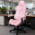 thumbnail image 5 of Whosucclay Pink Marble Print Gaming Chair Covers Slipcovers, Stretch Washable Removable Computer Reclining Gaming Chair Protector Slipcovers with Armrest Cover (No Chairs), 5 of 8