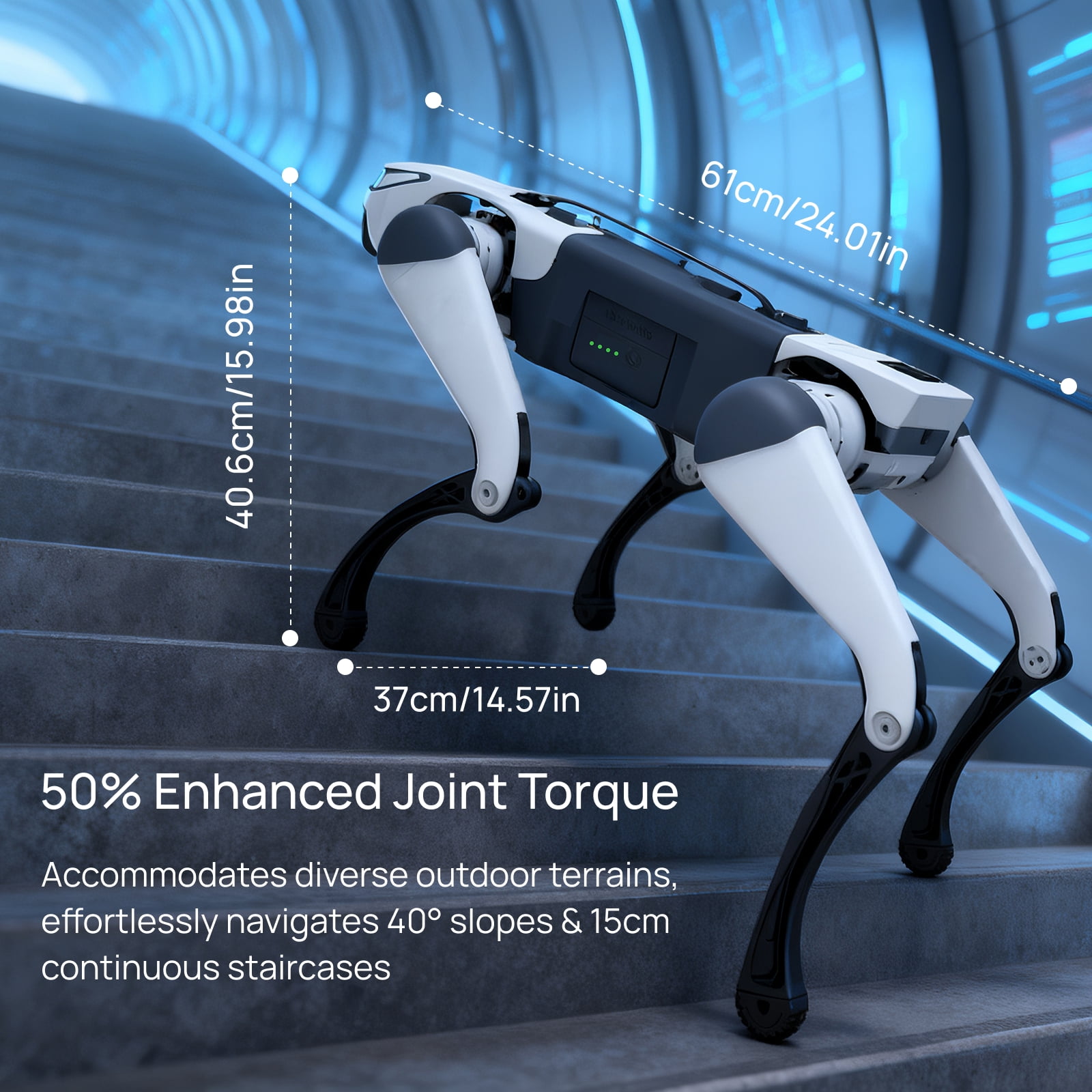 DEEP Robotics Lite 3 Quadruped Robot Dog – Autonomous Smart Bionic, Supports Secondary Development, STEM Education Kit for Research Platform, Patrol & Entertainment (Basic)