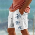 thumbnail image 2 of Shorts Men Resort 3D Printed Shorts Elastic Waist Drawstring Boxer Shorts White XXXL, 2 of 6