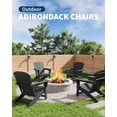 thumbnail image 5 of TROPOW Modern HDPE Plastic Adirondack Chair - Oversize 380 LB Poly Lumber Weather Resistant Firepit Chair - Outdoor Patio Chairs with Wooden Textured for Garden, Backyard, Lawn, Deck, Pool, 5 of 7