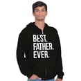 thumbnail image 5 of Best Father Ever Dad Fathers Day Zip Hoodie Sweatshirt Men Brisco Brands M, 5 of 6