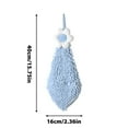 thumbnail image 2 of Plumeria Flower Chenille Hand Towel Blue, Hanging Bathroom Towel with Loop for Home Use, Soft and Absorbent, 2 of 2