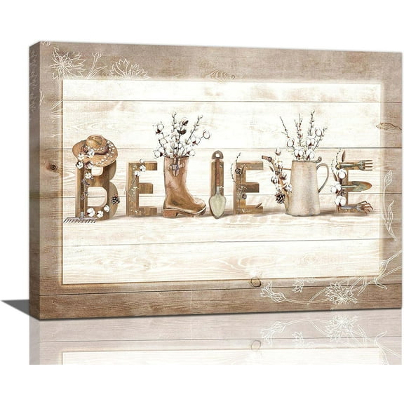 Grey Canis Believe 12"x16" Framed Canvas Art Prints