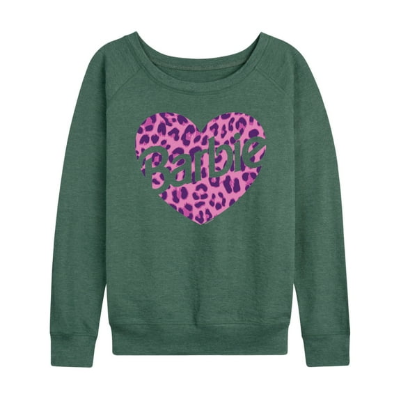 Barbie - Leopard Heart - I Love Barbie - Women's Lightweight French Terry Long Sleeve Shirt
