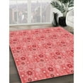 thumbnail image 3 of Ahgly Company Machine Washable Indoor Square Transitional Fire Engine Red Area Rugs, 3' Square, 3 of 7