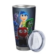 thumbnail image 2 of Lsque inside out 2 Pattern 20oz Car Cup with Lid and Straw, Insulated Coffee Cup with Straw Topper, Spill Proof Travel Coffee Mug, Stainless Steel Tumble, 2 of 8