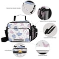 thumbnail image 4 of Pink Blue Seashells Insulated Lunch Bag Portable Cooler Bag Mommy Bag Large Capacity 6L, 4 of 9