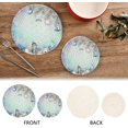 thumbnail image 3 of SKYSONIC Snowman Christmas Cute Pot Holders Trivets, 2 Pcs Heat Resistant Trivets,Winter Bauble Blue Cotton Thread Weave Mats for Hot Pads Pans Pot Bowl Teapot for Kitchen Decor, 3 of 7