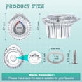 thumbnail image 2 of Shower Knob Handle Kit Compatible with Moen 96782 Chateau, Replacement Shower Knob Handle for Single Handle Bathroom Tub and Shower Handle, Include Screw, Chrome Knob Insert Transparent Transparent, 2 of 5