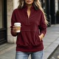 thumbnail image 5 of XIAOCHA Men's Quarter Button Pullover Sweatshirt Relaxed Fit Fall Winter Daily Sweatshirts, 5 of 8