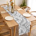 thumbnail image 4 of Gray Leaves Table Runner Farmhouse Botanical Leaf Branch Vintage Modern Tablerunners 13 x 72 Inch, Table Decorations Tabletop Scarf for Summer Gathering Holiday Farmhouse Kitchen Dining Decor, 4 of 8
