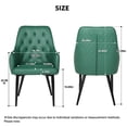 thumbnail image 2 of Dining Chairs Set of 4, PU Leather Dining Room Chair with Metal Legs for Kitchen,Dining Room,or Living Room, 2 of 7