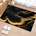 thumbnail image 5 of Black Gold Front Door Rugs 2x3 ft Marble Luxury Abstract Abstract Fluid Texture Small Rug for Entryway Non Slip Washable Bathroom Door Mat Absorbent Floor Mat for Indoor Entrance, 5 of 9