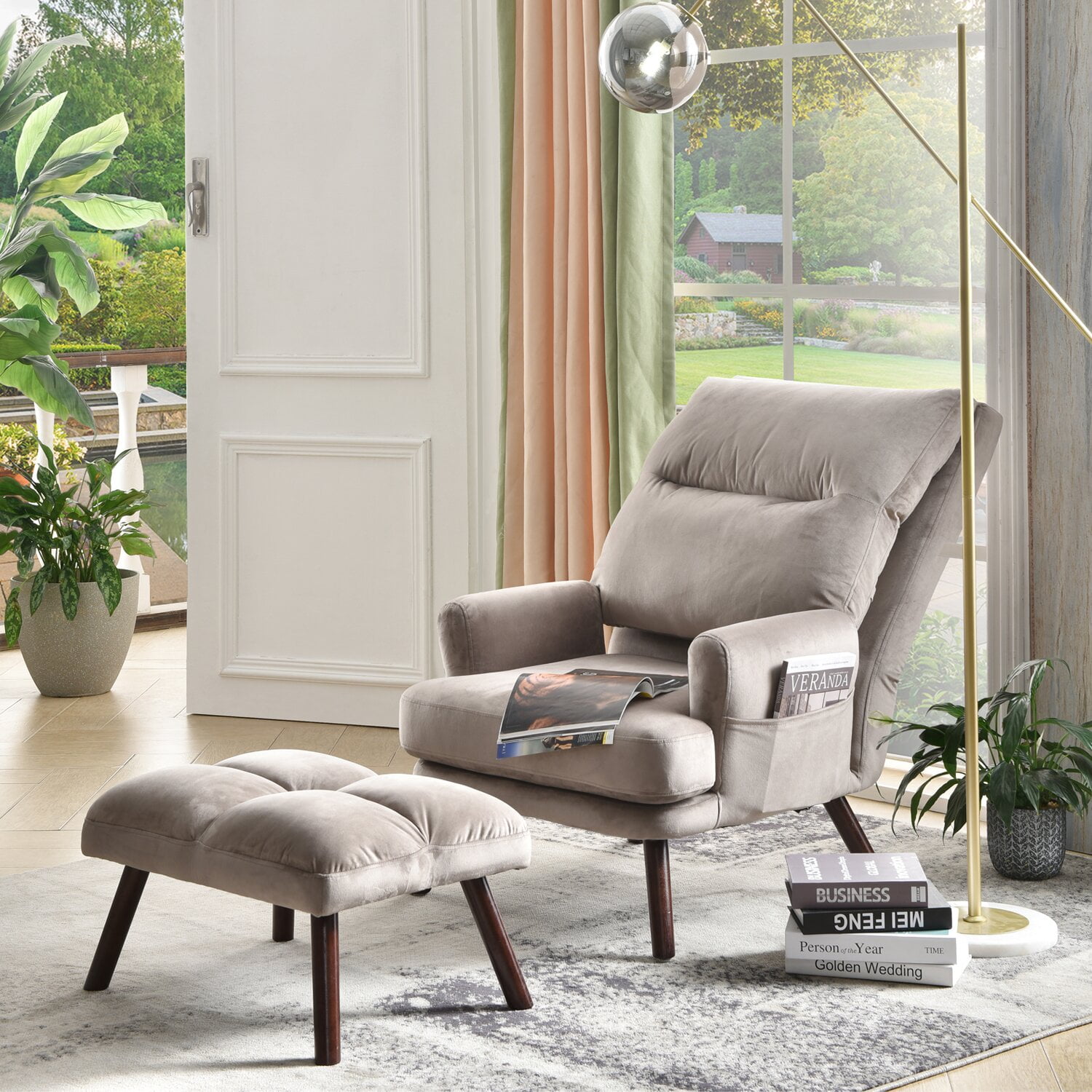 Melo adjustable lounge chair on sale and ottoman