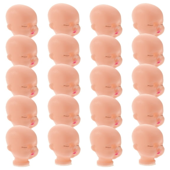 BESTONZON 20Pack Small Doll Heads for Doll Making Vinyl Craft Supplies
