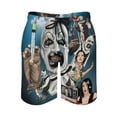 thumbnail image 2 of Terrifier Men's Swim Trunks Board Shorts Drawstring Elastic Waist Quick Dry Swimsuits Beach Shorts with Pockets 3XL, 2 of 8